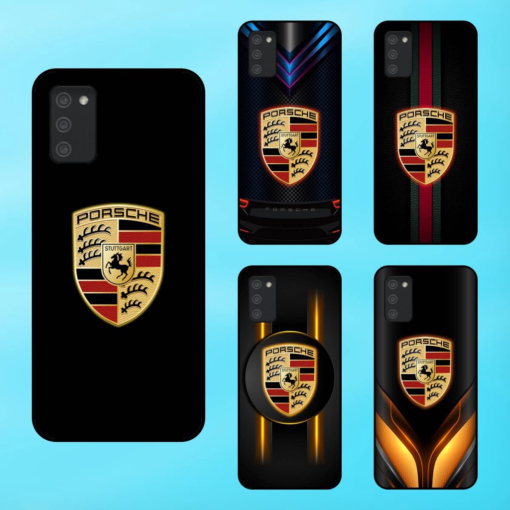 Ốp lưng điện thoại Samsung A02s viền đen thương hiệu ô tô Porsche