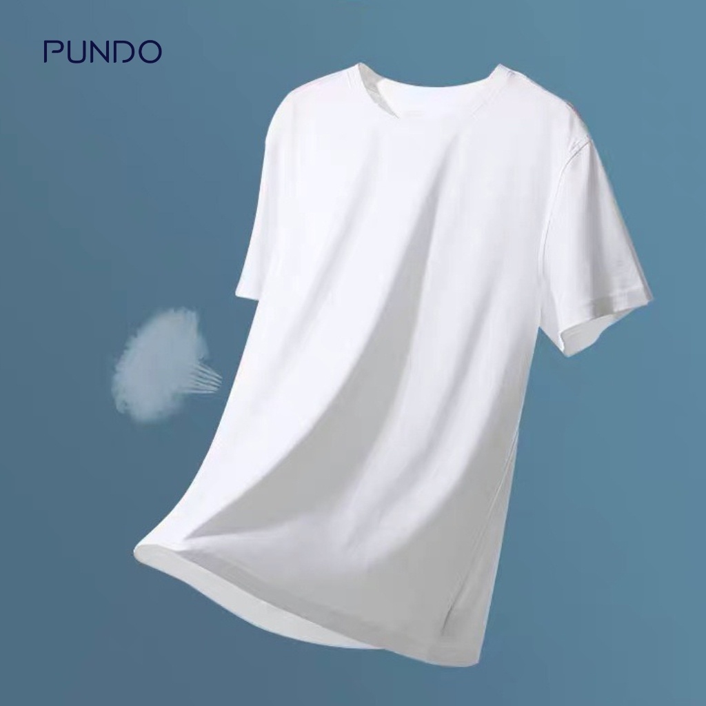 Áo thun trơn nam nữ phông unisex bigsize đến 105kg 3 màu trắng đen xám vải cotton cao cấp PUNDO ATPD09