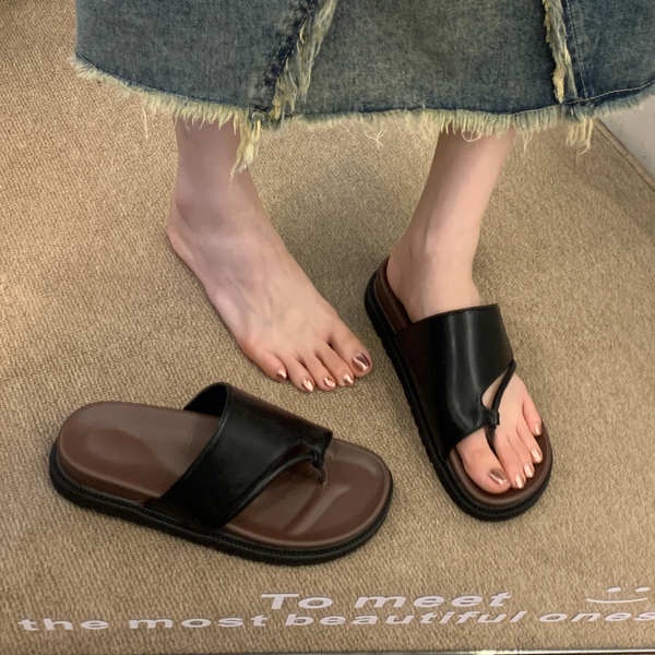Flip-toe slippers nữ thick-soled sandals s