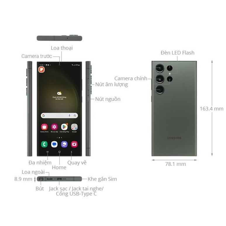 Điện thoại Samsung Galaxy S23 Ultra 12GB/1TB - Hàng chính hãng mới 100% New Seal