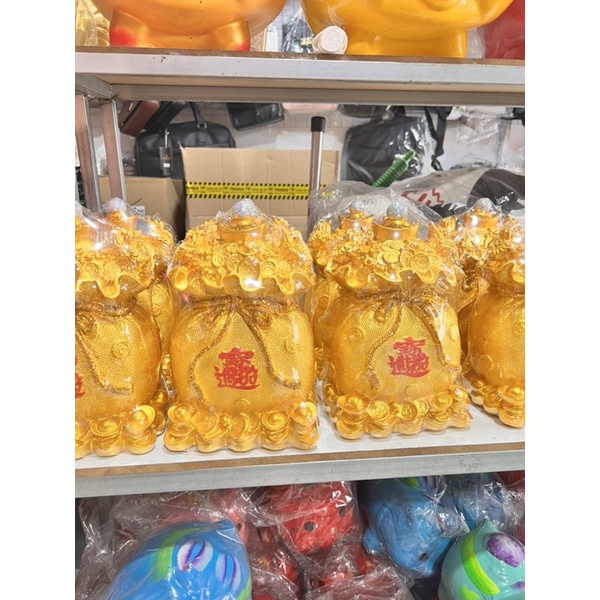 Túi vàng thạch cao,bỏ tiền, trang trí,decor_Heo Xuân Hiếu