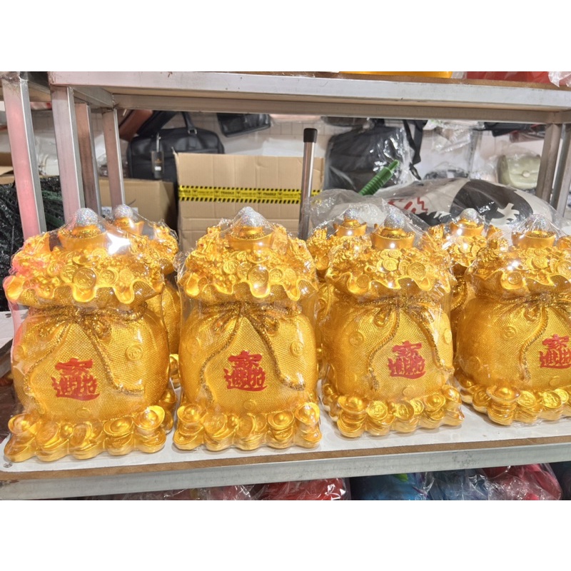 Túi vàng thạch cao,bỏ tiền, trang trí,decor_Heo Xuân Hiếu