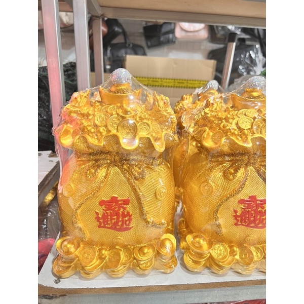 Túi vàng thạch cao,bỏ tiền, trang trí,decor_Heo Xuân Hiếu