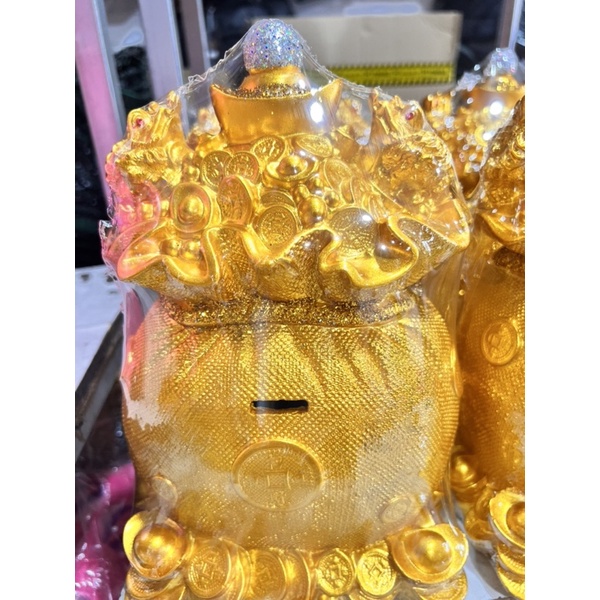 Túi vàng thạch cao,bỏ tiền, trang trí,decor_Heo Xuân Hiếu