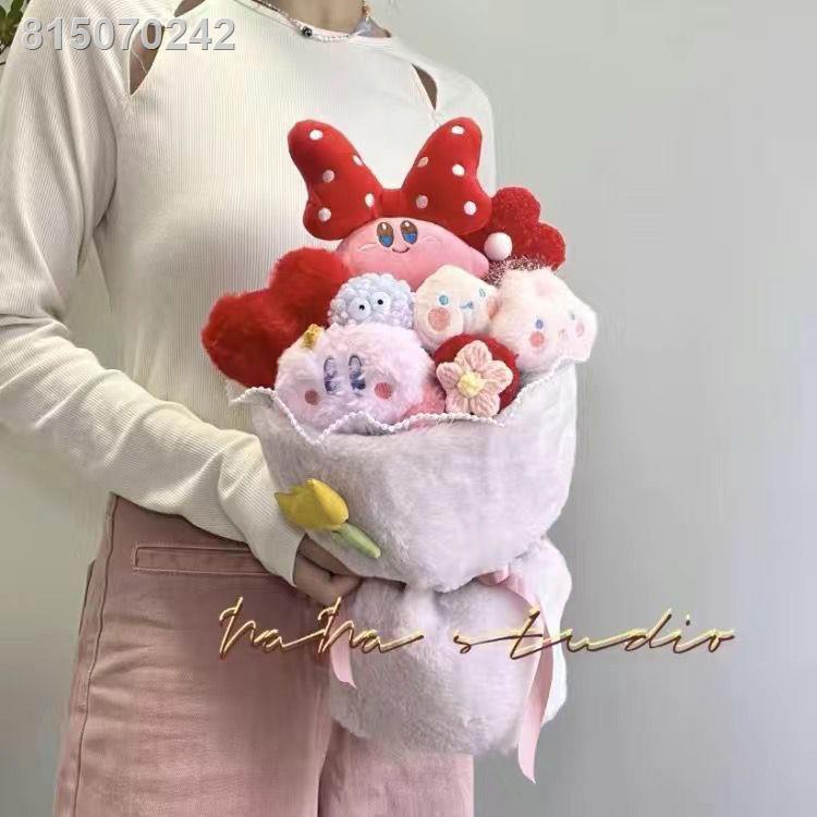 🌷hàng giao ngay🌷✜◊∋Tai Thỏ Ngôi Sao Kirby Bó Hoa Búp Bê Búp Bê Quà Tặng Sinh Nhật Nữ Sang Trọng Dễ Thương
