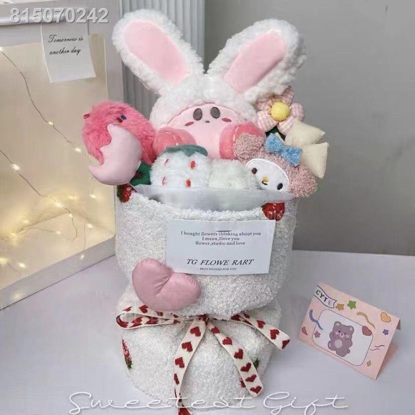 🌷hàng giao ngay🌷✜◊∋Tai Thỏ Ngôi Sao Kirby Bó Hoa Búp Bê Búp Bê Quà Tặng Sinh Nhật Nữ Sang Trọng Dễ Thương