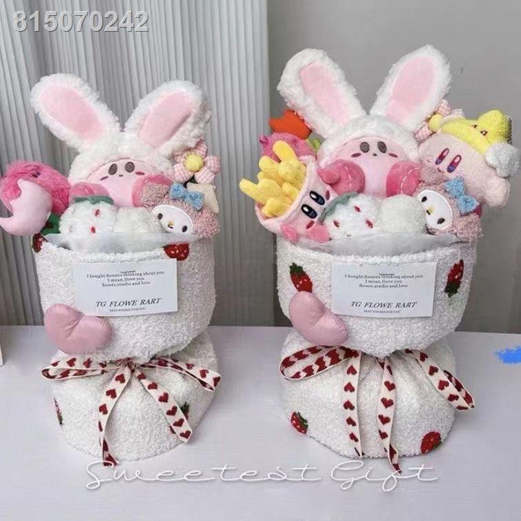 🌷hàng giao ngay🌷✜◊∋Tai Thỏ Ngôi Sao Kirby Bó Hoa Búp Bê Búp Bê Quà Tặng Sinh Nhật Nữ Sang Trọng Dễ Thương