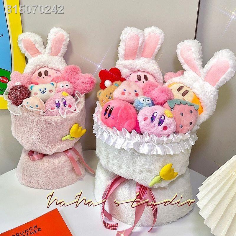 🌷hàng giao ngay🌷✜◊∋Tai Thỏ Ngôi Sao Kirby Bó Hoa Búp Bê Búp Bê Quà Tặng Sinh Nhật Nữ Sang Trọng Dễ Thương