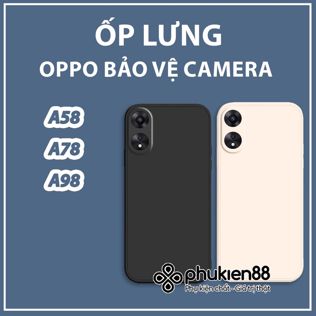 Ốp lưng  Oppo A58 / A78 / A98 5G silicon mềm dẻo bảo vệ camera, chống va đập