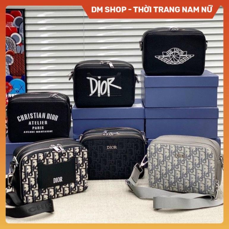 Túi Đeo Chéo Di.or Vân Dệt Hàng Quàng Châu Full Box , Túi Đeo Vai Dio.r Dáng Hộp Hai Ngăn Khoá Cao Cấp Bao Ngầu Dm Shop
