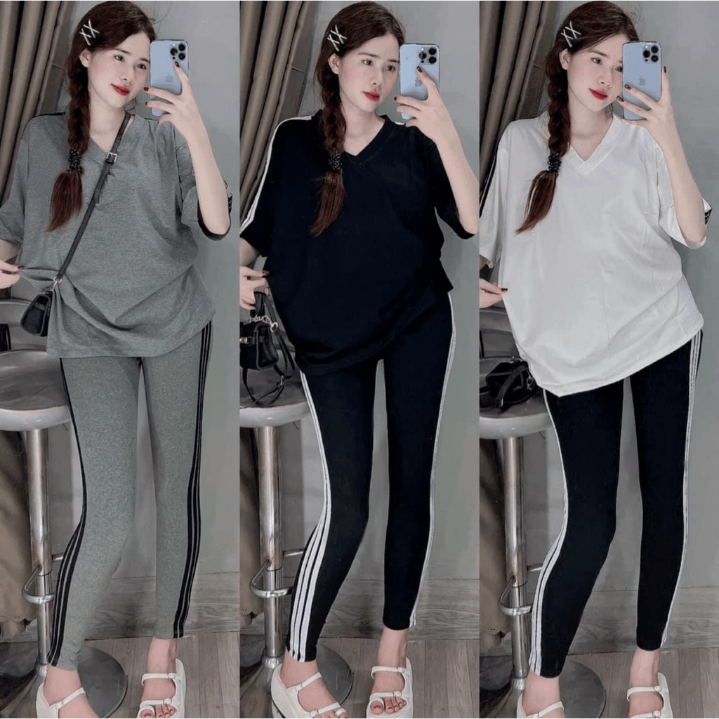 Sét bộ thể thao phối sọc 3 màu Bigsize 45-85Kg Jangmy Shop