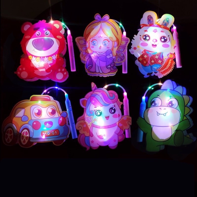 Đèn lồng phát sáng hình con vật đáng yêu - Đèn lồng trung thu hình thú phát sáng có nhạc cho bé