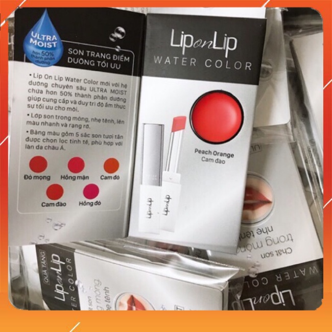 Son LiponLip Water color 0,5g mẫu dùng thử của hãng ROHTO (Màu cam đào)