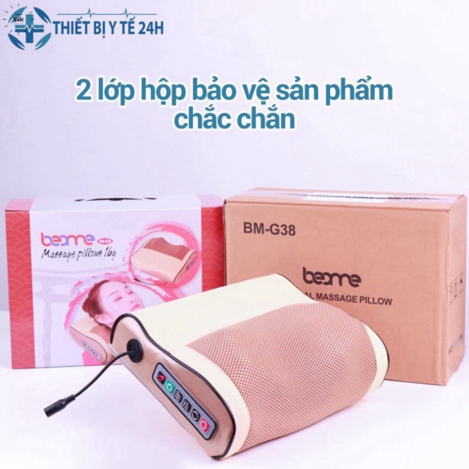 Gối Massage Cổ Vai Gáy, Máy Massage Hồng Ngoại 20 Bi Cao Cấp