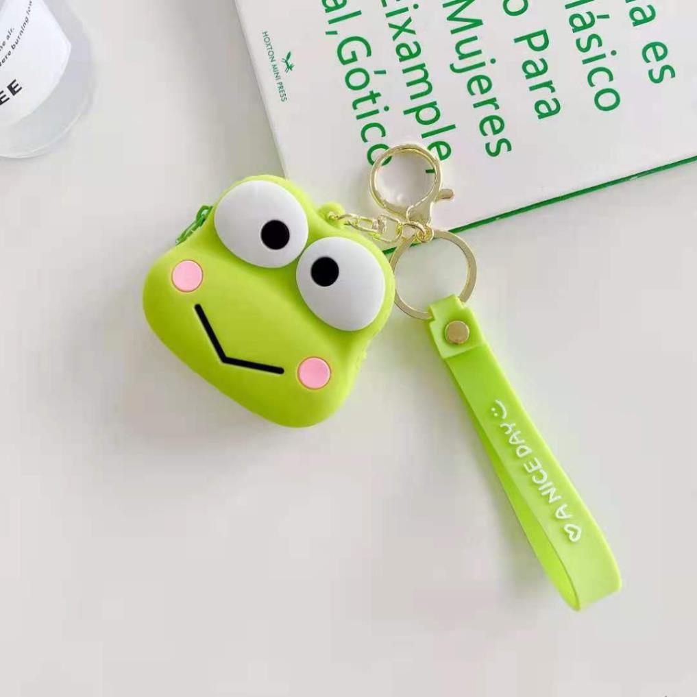 Ví đựng đồ mini có dây kéo khoá làm bằng silicon hoạ tiết hoạt hình dễ thương
