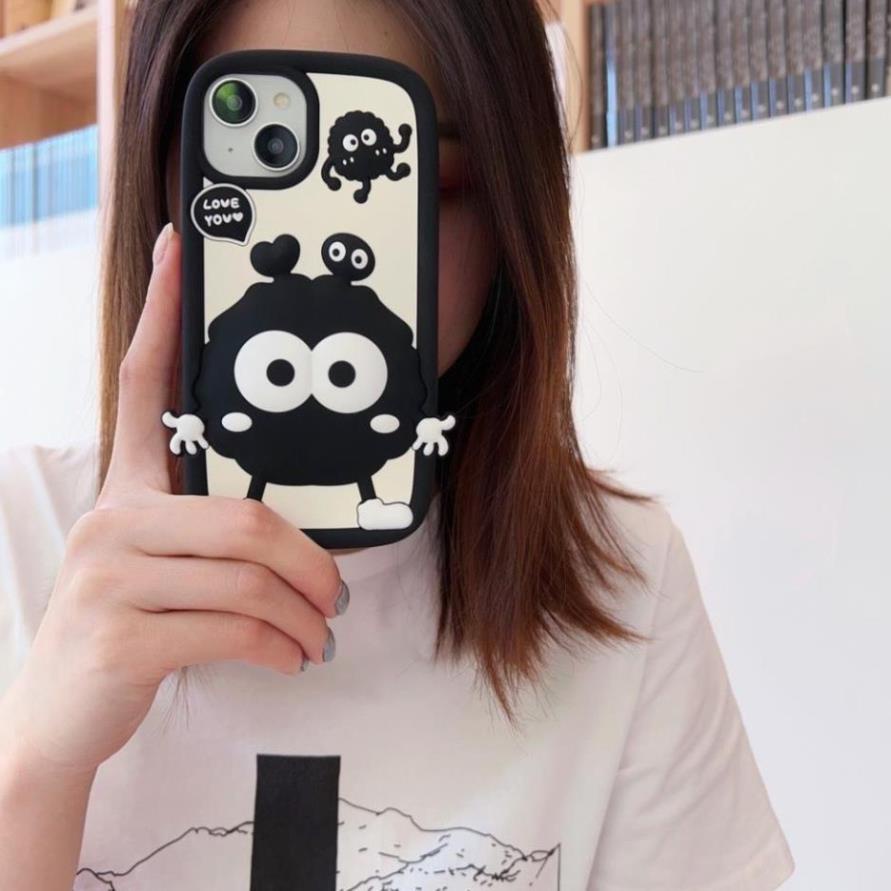 Ốp lưng iphone hoạ tiết Hòn Than Tim Ngộ Nghĩnh 6plus/6splus/7plus/8plus/x/xs/xsmax/11/12/13/14/15/pro/plus/promax