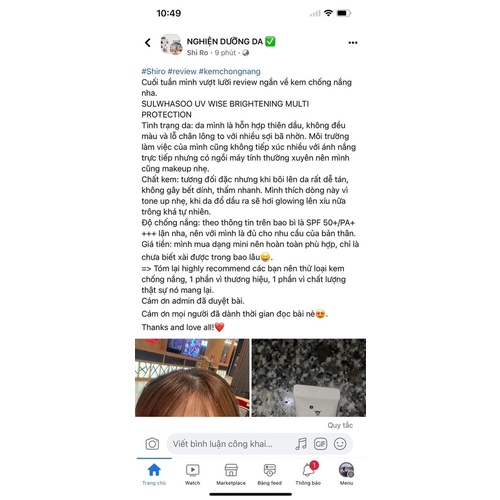 Chống Nắng Sulwhasoo Milky Tone Up 10ml