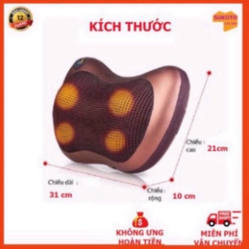Gối Massage Hồng Ngoại 8 Bi 2 Chiều Cao Cấp - Máy, Gối Mát Xa Cổ Vai Gáy Chính Hãng Công Nghệ Nhật Bản - GMX4 Hot