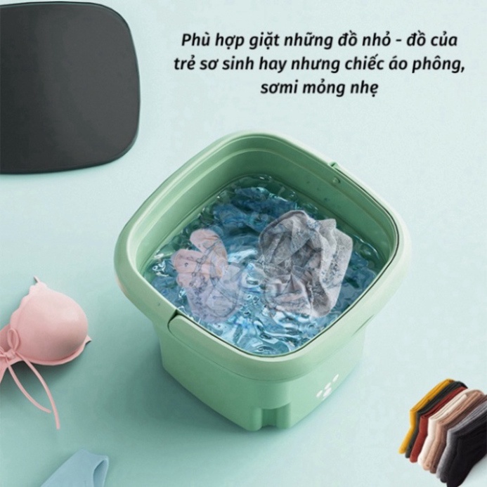 Máy Giặt Mini Tự Động Máy Giặt Gấp Gọn Khử Khuẩn Bằng Ánh Sáng Xanh SUMI Hot