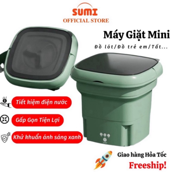 Máy Giặt Mini Tự Động Máy Giặt Gấp Gọn Khử Khuẩn Bằng Ánh Sáng Xanh SUMI Hot