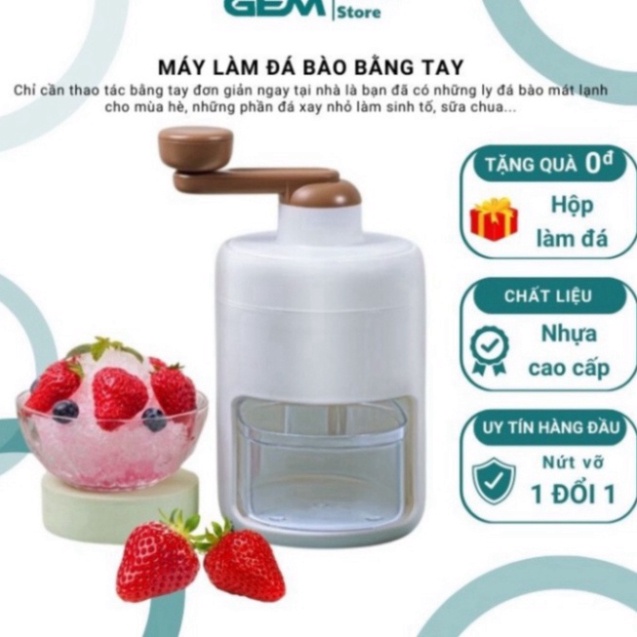 Máy bào đá cầm tay mini, máy xay đá tuyết mịn cho gia đình Hot