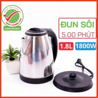 Ấm siêu tốc inox 1,8 lít đun sôi cực nhanh - bình siêu tốc inox tốt cho sức khỏe người sử dụng - st2