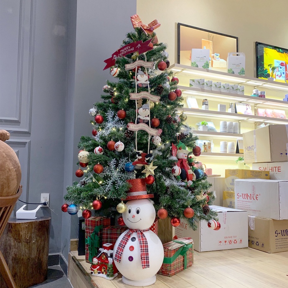 Cây Thông Noel Phủ Tuyết 1m5, 1m2, 2m,2m4 đặc biệt - Cây Thông Trang Trí Giáng Sinh