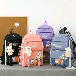 Balo ulzzang hoa cúc siêu xinh kèm móc khóa
