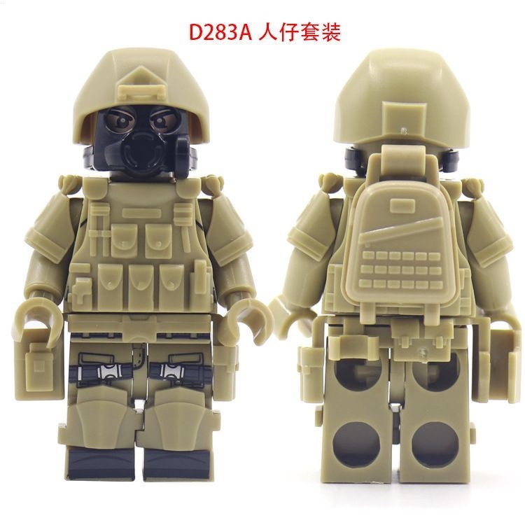 Tương thích với lego swat villain với vũ khí vest ba lô thắt lưng mặt nạ khí minifigure lắp ráp khối xây dựng đồ chơi cậu bé