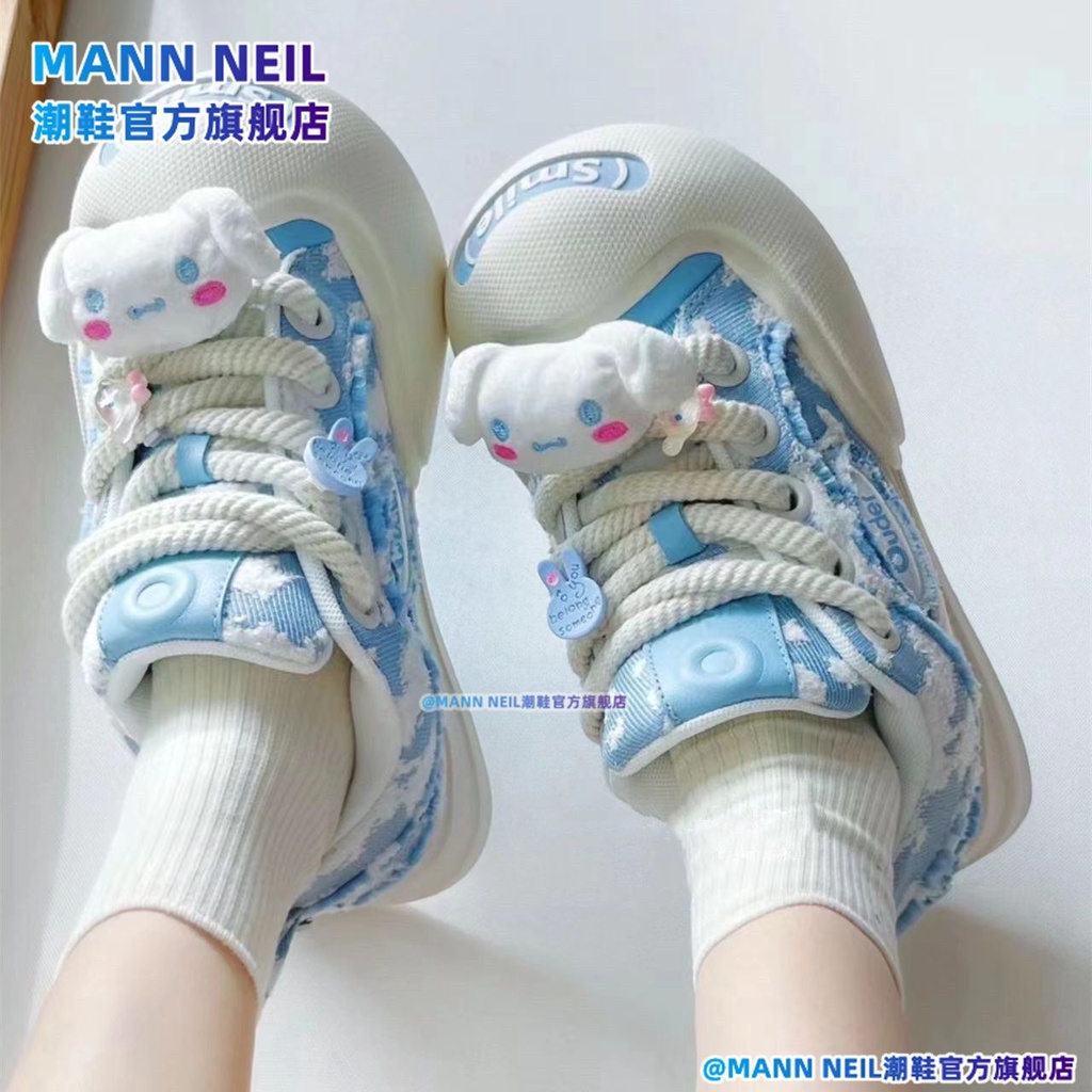 Giày Thể Thao Đế Dày Tăng Chiều Cao Hở Mũi Hình Mặt Cười Dễ Thương Cho Nữ