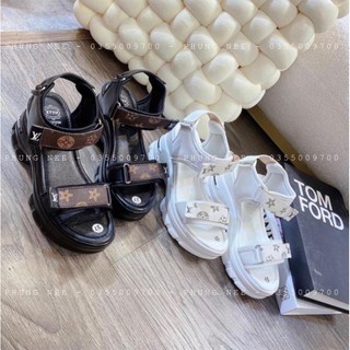 Giày Sandal Ulzzang CHUẨN FORM - Giày quai hậu đi học nữ đế cao 7p phong cách hàn quốc