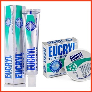 Combo Kem Đánh Răng Và Bột Làm Trắng Răng Eucryl Toothpowder - 62gr