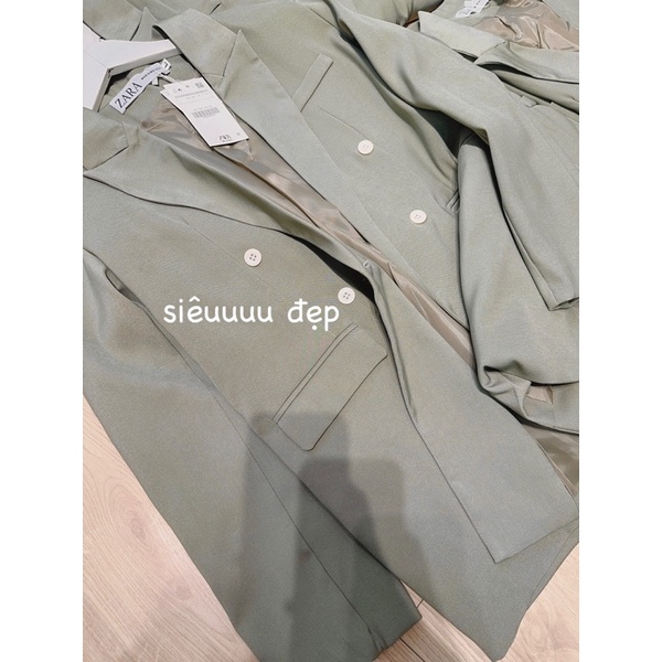 Áo vest xanh rêu 2 hàng cúc