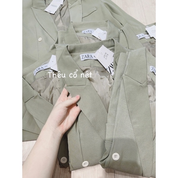 Áo vest xanh rêu 2 hàng cúc