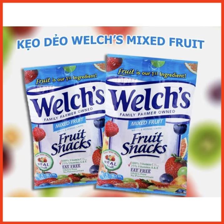 Kẹo Dẻo Trái Cây Dành Cho Bé Welch's Fruit Snacks Mixed Fruit của Mỹ - Hộp 90 gói