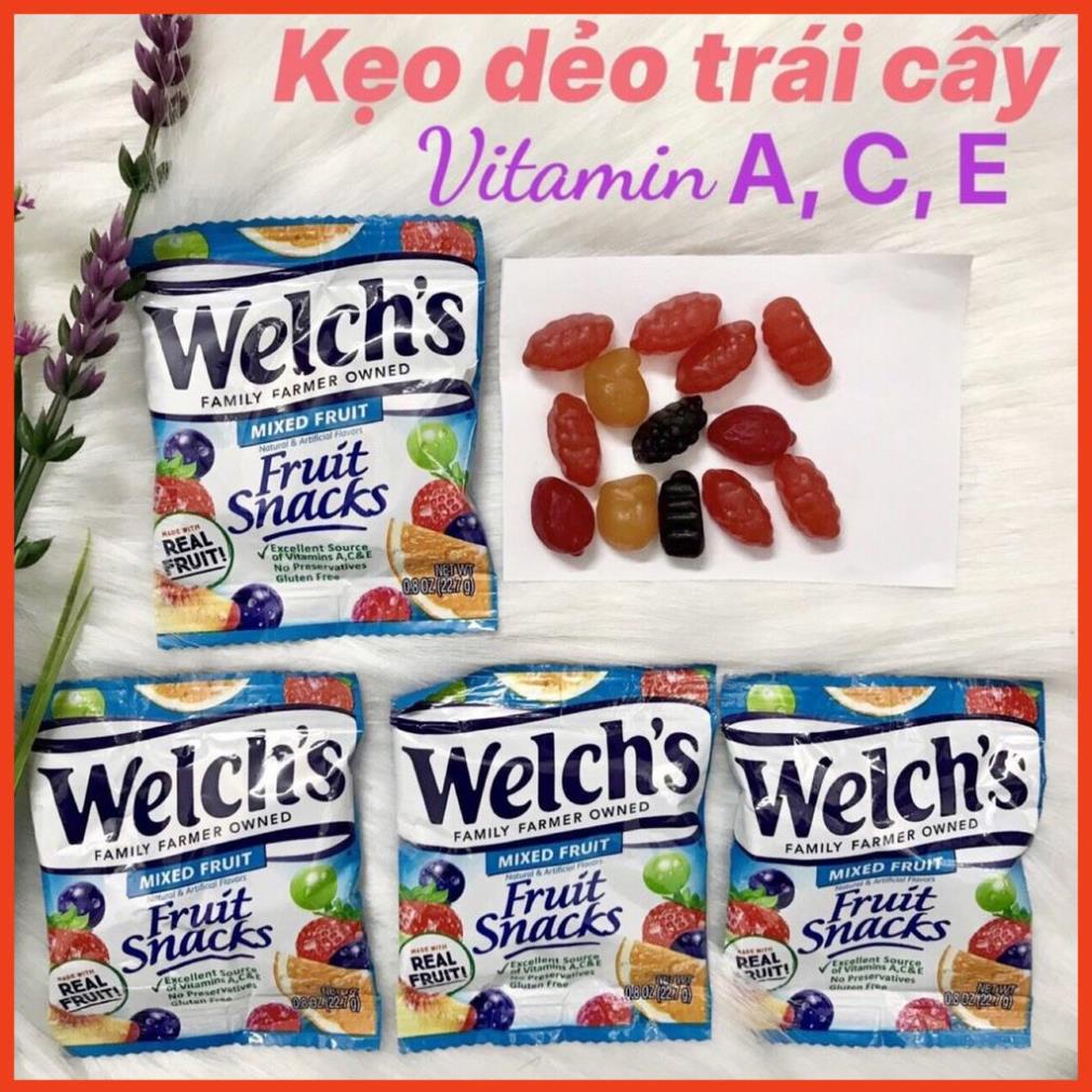 Kẹo Dẻo Trái Cây Dành Cho Bé Welch's Fruit Snacks Mixed Fruit của Mỹ - Hộp 90 gói
