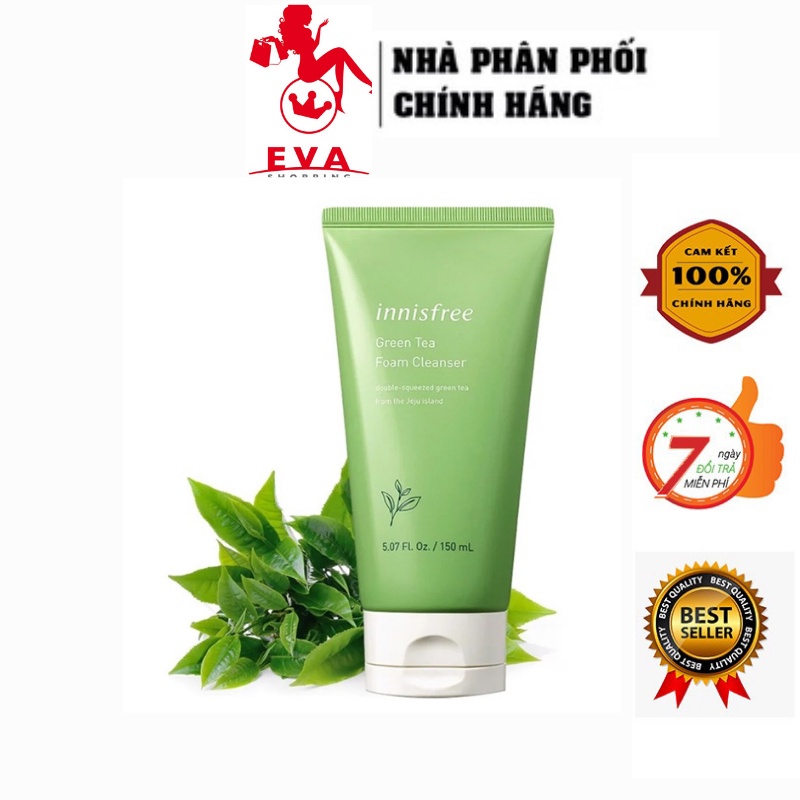 Sữa rửa mặt innisfree Green Tea tinh chất trà xanh sạch sâu bụi bẩn bên trong lỗ chân lông 150ml