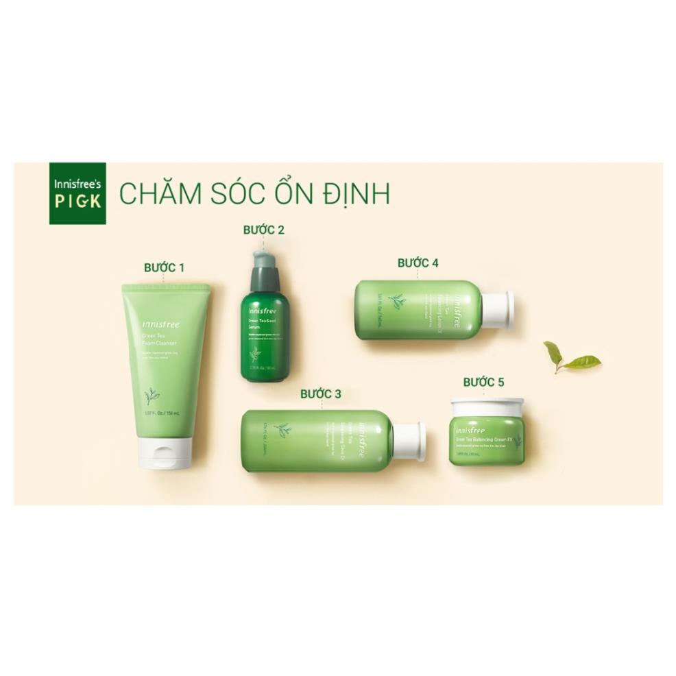 Sữa rửa mặt innisfree Green Tea tinh chất trà xanh sạch sâu bụi bẩn bên trong lỗ chân lông 150ml