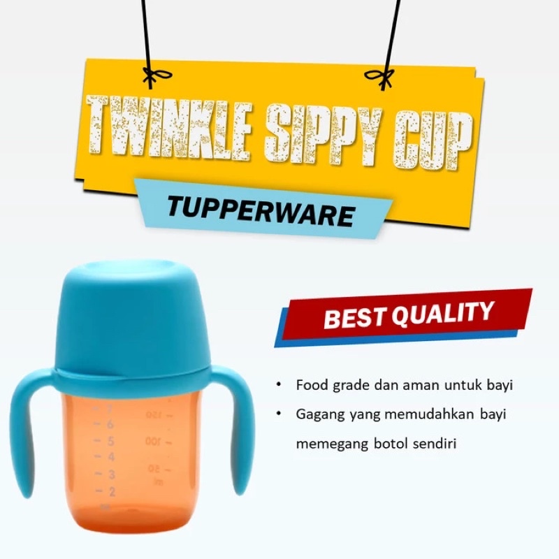 Bình Tập Uống Nước 250ML Twinkle Sippy Cup Cho Bé - 2 Quai Cầm Giúp Bé Dễ Cầm Nắm