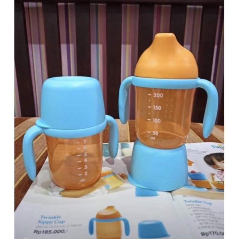 Bình Tập Uống Nước 250ML Twinkle Sippy Cup Cho Bé - 2 Quai Cầm Giúp Bé Dễ Cầm Nắm