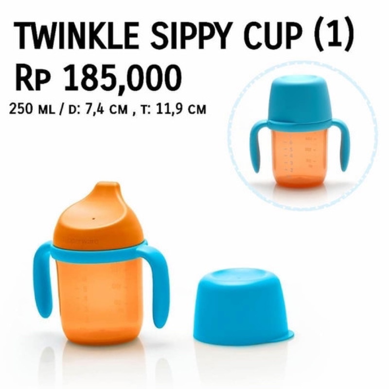 Bình Tập Uống Nước 250ML Twinkle Sippy Cup Cho Bé - 2 Quai Cầm Giúp Bé Dễ Cầm Nắm