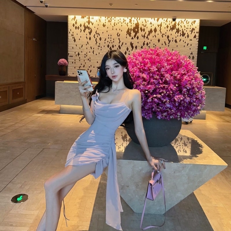 Đầm body phối nơ phong cách jennie backpink siêu hot TH116