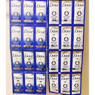 Dầu Gội/Dầu Xả Dove Phục Hồi Hư Tổn Dây 10 Gói