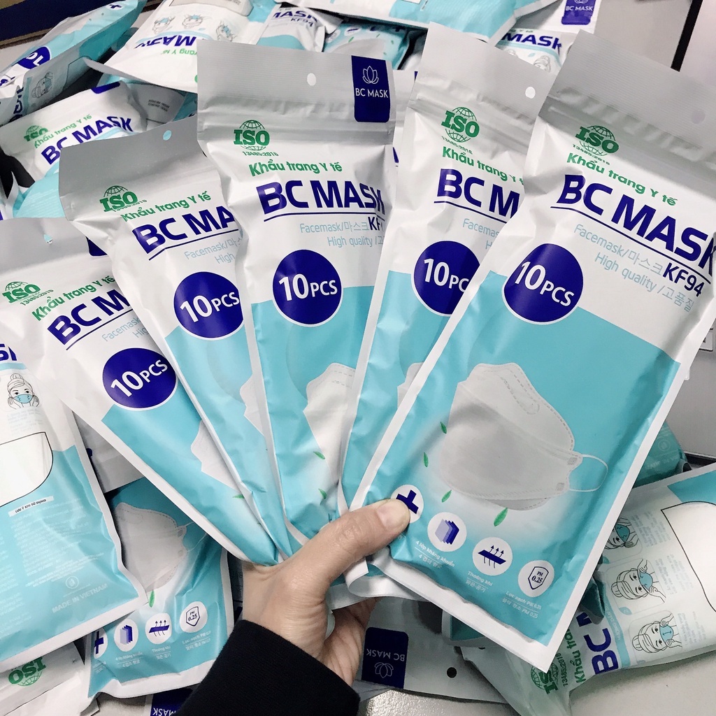 Thùng 300 cái Khẩu Trang BC MASK KF94 Hàn Quốc 4D Kháng Khuẩn Lọc Bụi