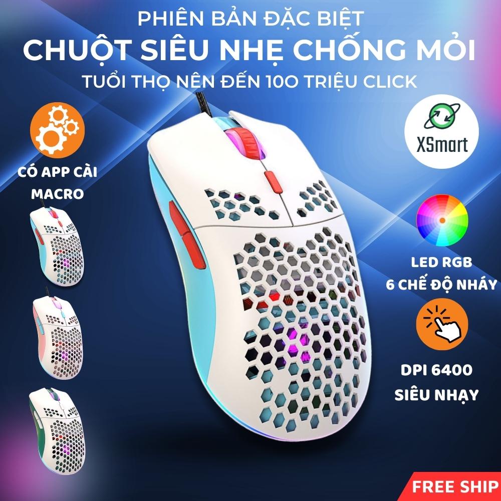 Chuột Máy Tính, Chuột Vi Tính LED RGB M1 PRO 2023 Cực Đẹp, Thiết Kế Chuột Gaming Độc Lạ