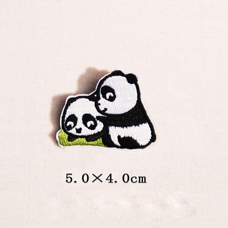Sticker ủi nhiệt thêu hình logo Padabiz Hình gấu trúc Panda dễ thương cute độc đáo - Patch ủi quần áo balo H143