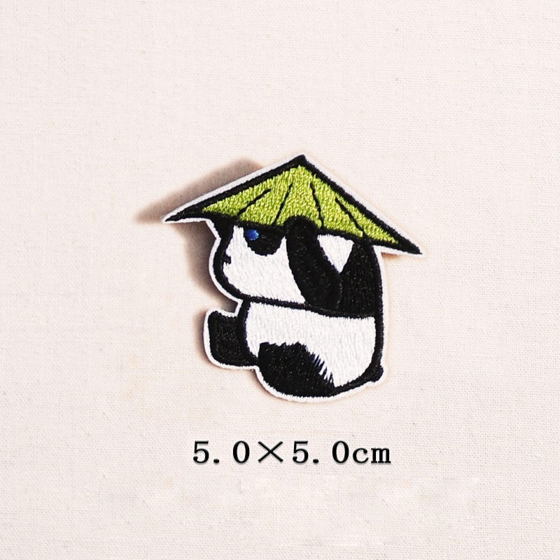 Sticker ủi nhiệt thêu hình logo Padabiz Hình gấu trúc Panda dễ thương cute độc đáo - Patch ủi quần áo balo H143