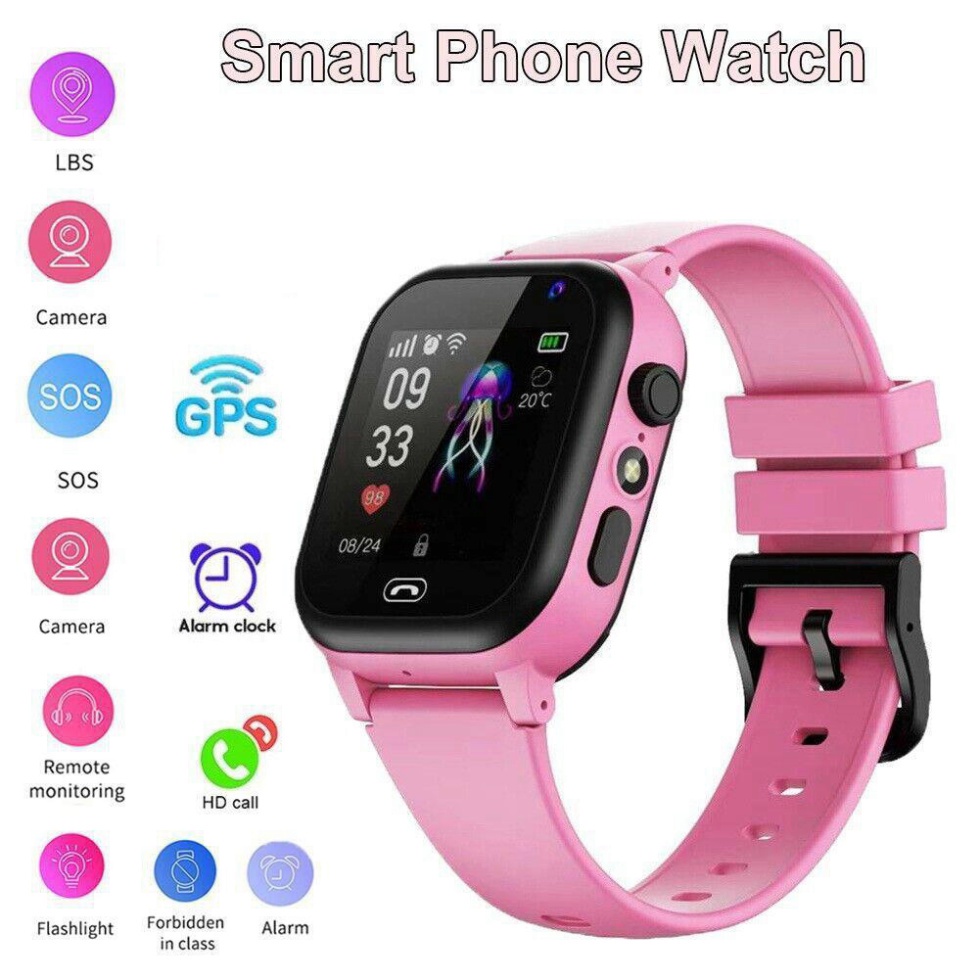 Đồng Hồ Thông Minh Có Định Vị GPS Và Khe Sim Chống Thấm Nước Cho Trẻ Em