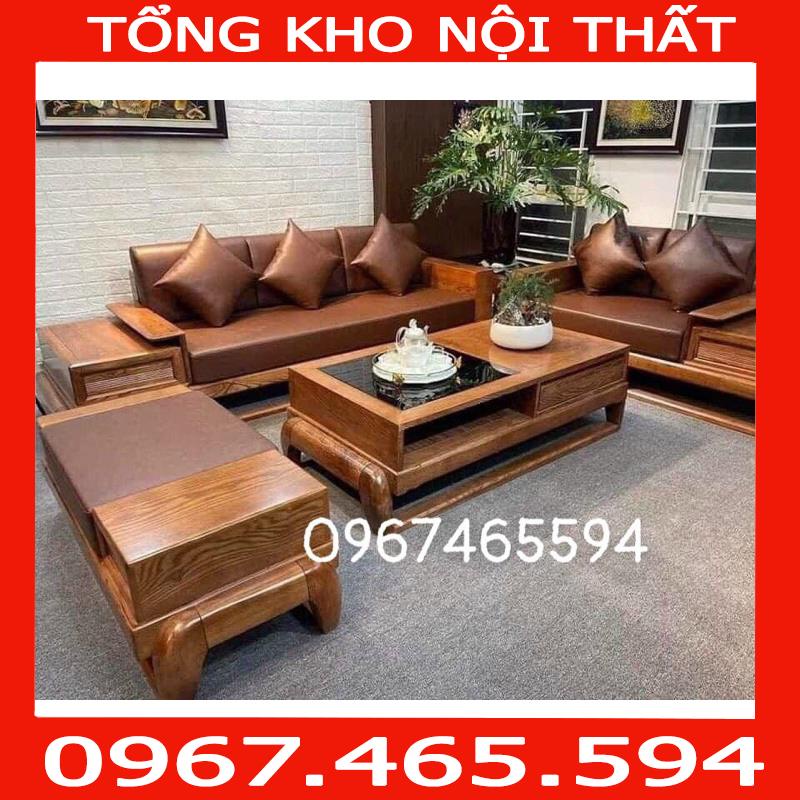 HÀNG CHÍNH HÃNG Ảnh thật kèm video sofa 2 văng đùi gà gỗ sồi nga màu óc chó  màu cánh gián