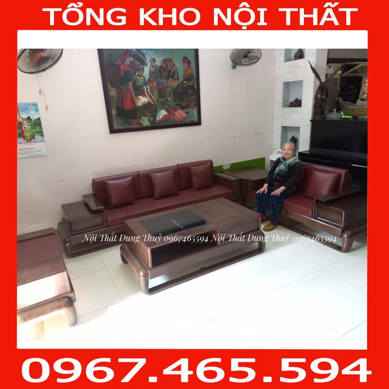 HÀNG CHÍNH HÃNG Ảnh thật kèm video sofa 2 văng đùi gà gỗ sồi nga màu óc chó  màu cánh gián